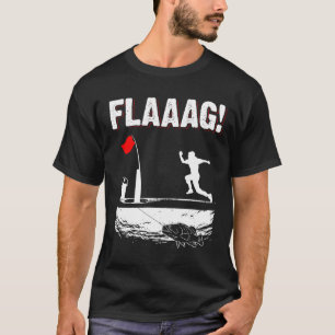 Eisfischerei-Spitzen-Flagge-Lauf für Eisfischerei- T-Shirt