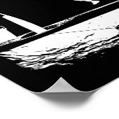Eisfischerei-Spitzen-Flaggenlauf für Eisfischerei- Poster (Ecke)