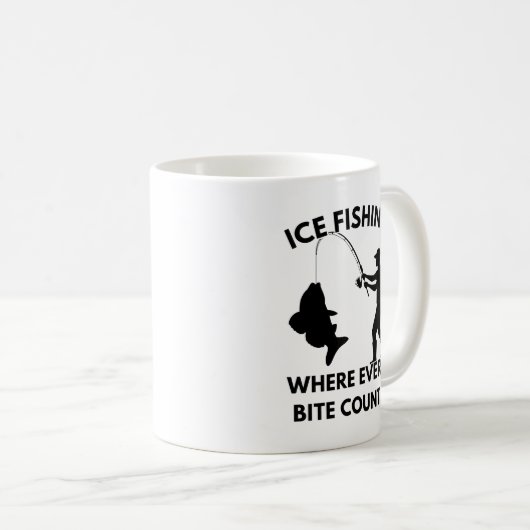 Eisfischerei, wo jeder Biss zählt Kaffeetasse (VorderseiteRechts)