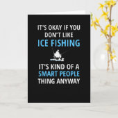 Eisfischgeschenk | Ice Fisherman Ice Fishing Lover Karte (Gelbe Blume)