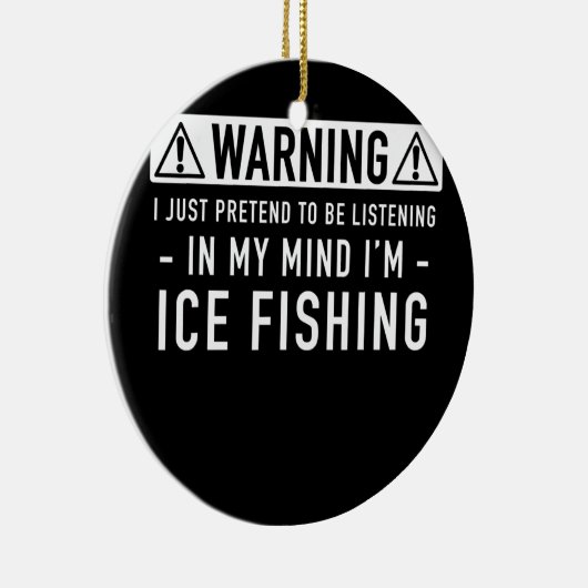 Eisfischgeschenk Keramik Ornament (Rechts)