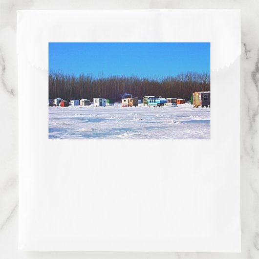 Eisfischsammlung Rechteckiger Aufkleber (Tasche)