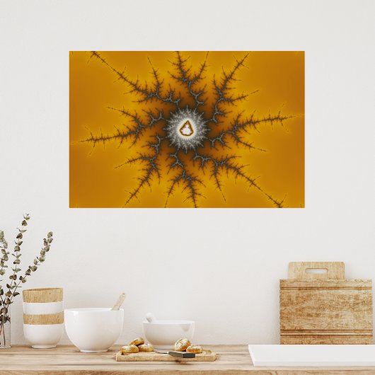 Eisflake - Fraktal-Plakat Poster (Küche)