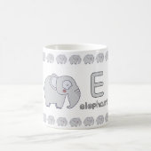 EisforElefant–SpaßigesAlphabetTassendesign Kaffeetasse (Mittel)