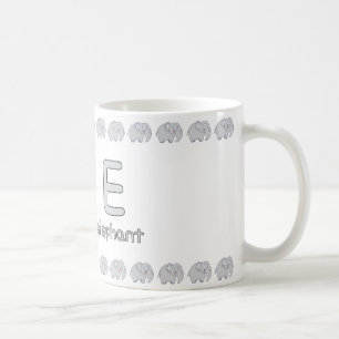 EisforElefant–SpaßigesAlphabetTassendesign Kaffeetasse