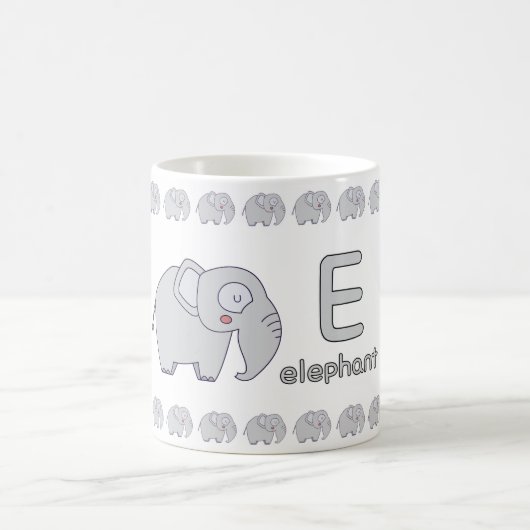 EisforElephant–FunAlphabetCupDesign Kaffeetasse (Mittel)