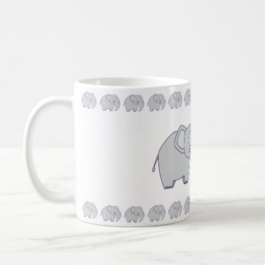 EisforElephant–FunAlphabetCupDesign Kaffeetasse (Links)