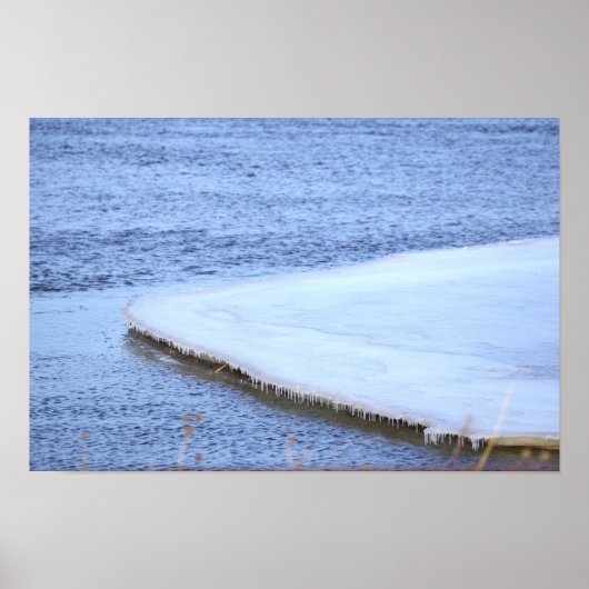 Eisformation mit Wasser Poster (Vorne)