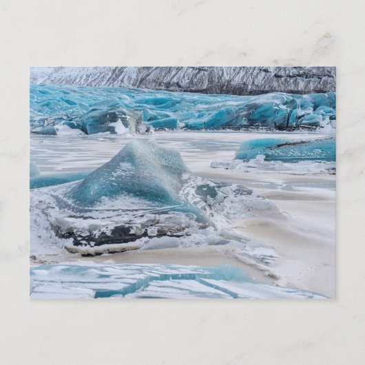 Eisformationen auf dem Gletscher Postkarte (Vorderseite)