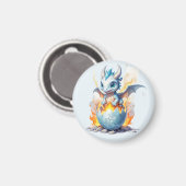 Eisgeborener Drache Fantasy-Nachwuchs Magnet (Vorderseite/Rückseite)