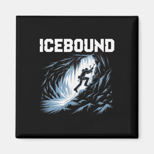 Eisgebundene Eiskletterhöhlen-Abenteuer-Bergsteige Magnet