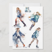 Eisgeburt-Einladung, Ice-Skaten-Party, Skaten Einladung (Rückseite)