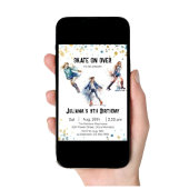 Eisgeburt-Einladung, Ice-Skaten-Party, Skaten Einladung