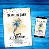 Eisgeburt-Einladung, Ice-Skaten-Party, Skaten Einladung