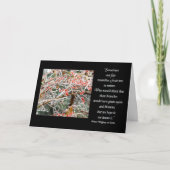 Eisgedeckte Zweige & Beeren Das Schicksal Zitat Karte (Vorderseite)