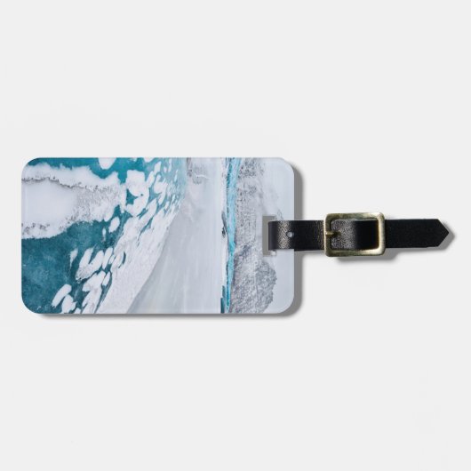 Eisgefrorenes Gletschereis, Island Gepäckanhänger (Vorderseite horizontal)