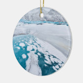 Eisgefrorenes Gletschereis, Island Keramik Ornament (Links)