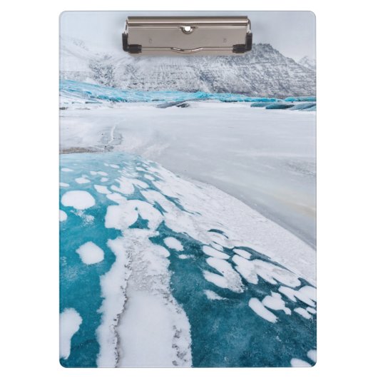 Eisgefrorenes Gletschereis, Island Klemmbrett (Vorderseite)