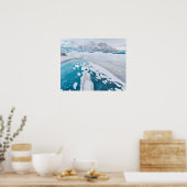 Eisgefrorenes Gletschereis, Island Poster (Küche)