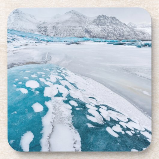 Eisgefrorenes Gletschereis, Island Untersetzer (Vorderseite)