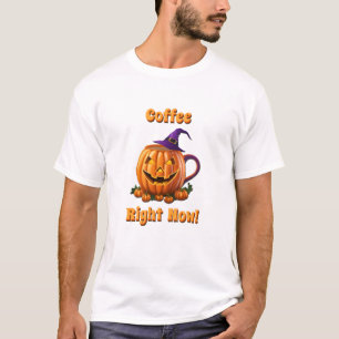 Eisgekühlter Kaffee Halloween Koffein Kürbis-Latte T-Shirt