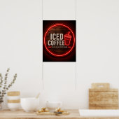 Eisgekühltes Kaffee Neon Schild (Küche)