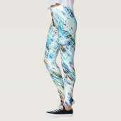 Eisgestresster Winter gestreift Leggings (Links)