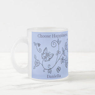 Eisglas Blaue Schmetterling Tasse