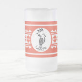 Eisglasbecher: Stammesmuster Mattglas Bierglas (Mittel)