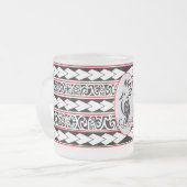 Eisglasmug Tribal Ethnic Mattglastasse (Vorderseite Links)