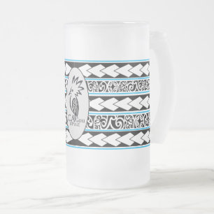 Eisglastasse. Ethnic/Blue Sky Mattglas Bierglas