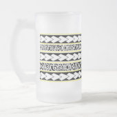 Eisglastasse. Tribal Ethnic/Gelb Mattglas Bierglas (Links)