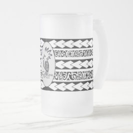 Eisglastasse. Tribal Ethnic Mattglas Bierglas