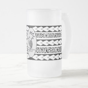 Eisglastasse. Tribal Ethnic Mattglas Bierglas