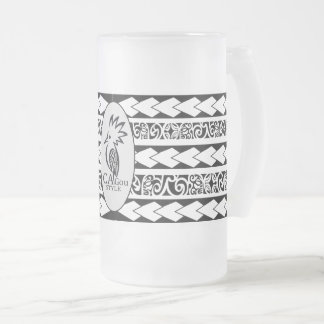 Eisglastasse. Tribal Ethnic Mattglas Bierglas