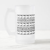 Eisglastasse. Tribal Ethnic Mattglas Bierglas (Links)