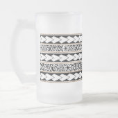 Eisglastasse. Tribal Ethnic Mattglas Bierglas (Links)
