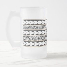 Eisglastasse. Tribal Ethnic Mattglas Bierglas