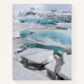 Eisglaziale Formationen im Winter Notizblock (Vorderseite)