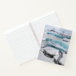 Eisglaziale Formationen im Winter Notizblock