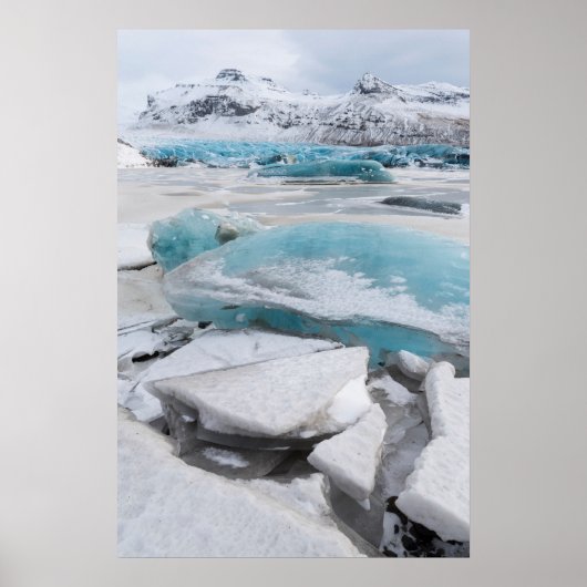 Eisglaziale Formationen im Winter Poster (Vorne)