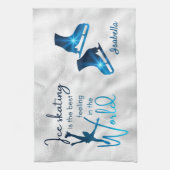 Eishandtuch Farbverlauf blau Bestes Gefühl Geschirrtuch (Vertikal)