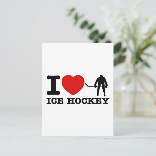 Eishockdesigns Postkarte (Stehend Vorderseite)
