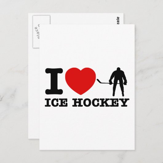 Eishockdesigns Postkarte (Vorne/Hinten)