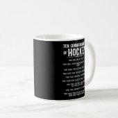Eishockey 10 Gebote Hockey Vintag Kaffeetasse (VorderseiteRechts)