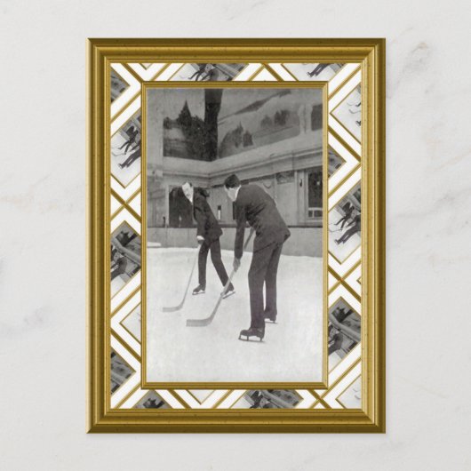 Eishockey, 1920 postkarte (Vorderseite)