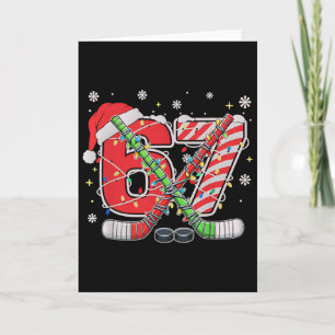 Eishockey 67 Weihnachten Lustig Sechs Sieben Meme Karte