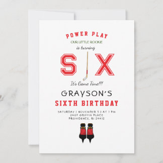 Eishockey 6. Geburtstag II Einladung