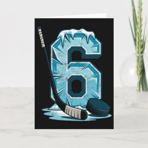 Eishockey 6 Jahre Geburtstag Junge 6. Geburtstag K Karte