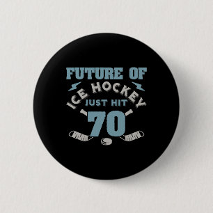 Eishockey 70. Geburtstag Future Player Puck Sports Button